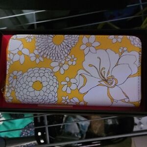 Trina Turk Yellow and White Floral Wallet